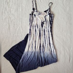 Navy Tie-Dye Maxi Dress